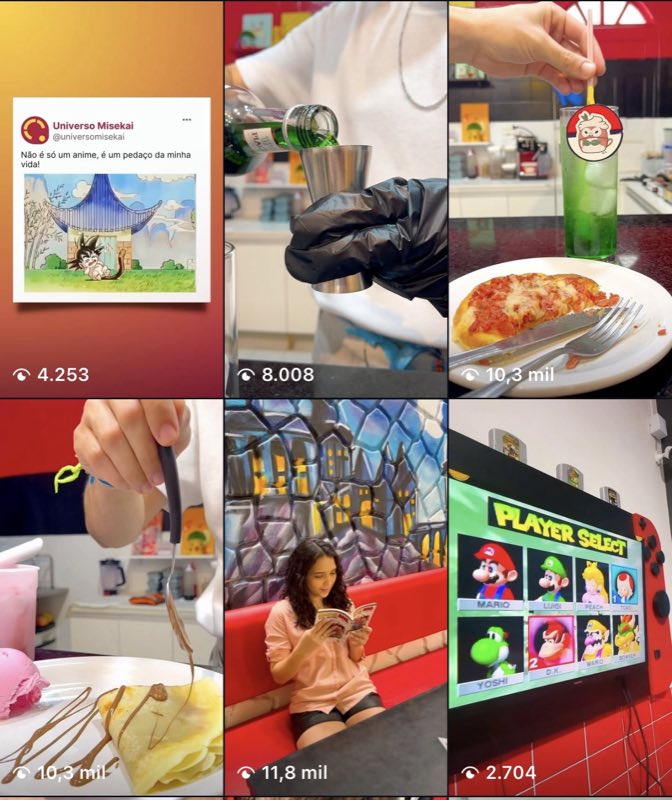 Cafeteria geek com Reels de mais de 10 mil visualizações